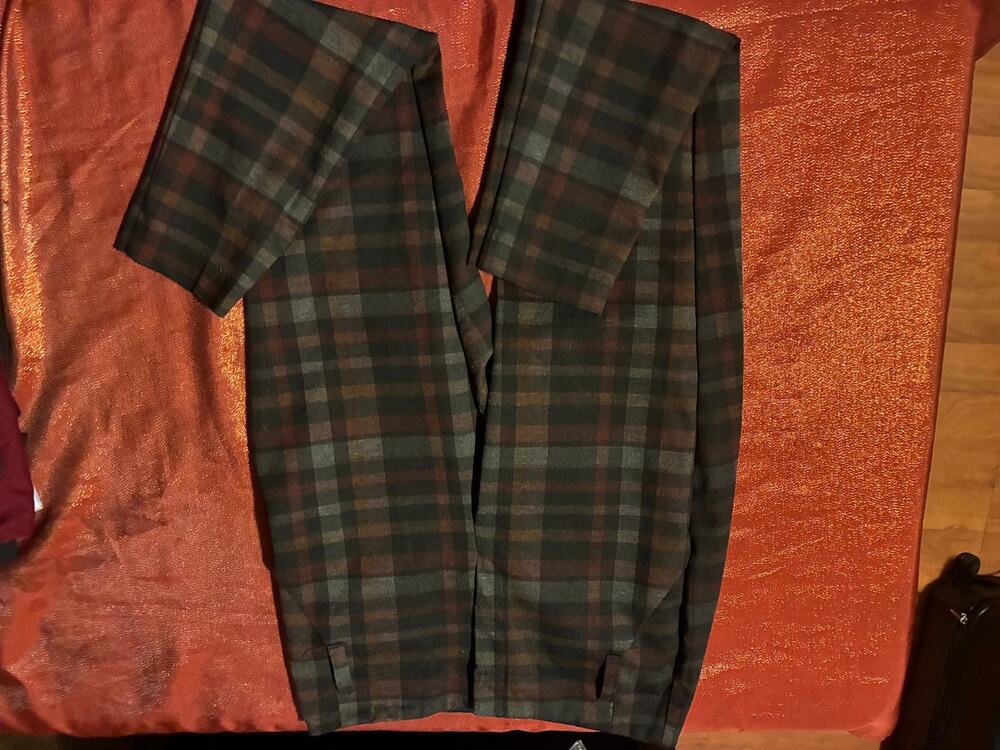Gabrielle Union New York & Company Jacket Womens 8 Plaid Tailored Open Front